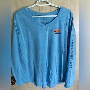 🩵 State Of Mine Long Sleeve T Shirt Women’s FLORIDA Sunshine State Sz XL